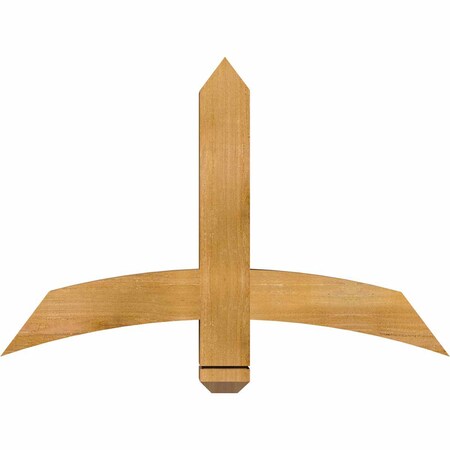 Ekena Millwork Bellingham Rough Sawn Timber Gable Bracket, Western Red Cedar, 36"W x 24"H x 4"D x 4"F, 16/12 Pitch GBW036X24X0404BEL00RWR